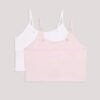 Conjunto de 2 camisolas com sutiã incorporado para meninas Conjunto de 2 camisolas com sutiã incorporado para meninas