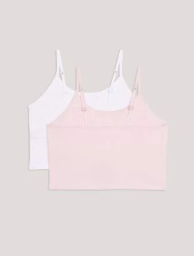 Conjunto de 2 camisolas com sutiã incorporado para meninas