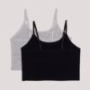 Conjunto de 2 camisolas com sutiã incorporado para meninas Conjunto de 2 camisolas com sutiã incorporado para meninas