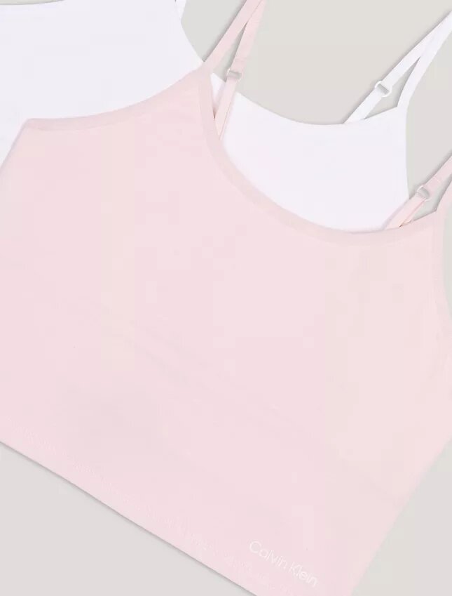 Conjunto de 2 camisolas com sutiã incorporado para meninas Conjunto de 2 camisolas com sutiã incorporado para meninas