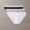 Conjunto de 3 biquínis de fio dental em malha elástica de Cotton Stretch