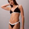 Conjunto de 3 biquínis de fio dental em malha elástica de Cotton Stretch