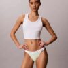 Conjunto de 3 biquínis de fio dental em malha elástica de Cotton Stretch