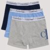 Conjunto de 3 Boxers justos de algodão Cotton Stretch com Monogram para meninos Conjunto de 3 Boxers justos de algodão Cotton Stretch com Monogram para meninos