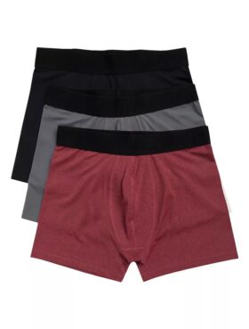 Conjunto de 3 Boxers justos de malha de desempenho para meninos Conjunto de 3 Boxers justos de malha de desempenho para meninos