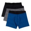 Conjunto de 3 Boxers justos de malha de desempenho para meninos