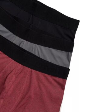Conjunto de 3 Boxers justos de malha de desempenho para meninos Conjunto de 3 Boxers justos de malha de desempenho para meninos