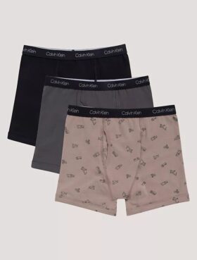 Conjunto de 3 Boxers justos em algodão Cotton Stretch para meninos Conjunto de 3 Boxers justos em algodão Cotton Stretch para meninos