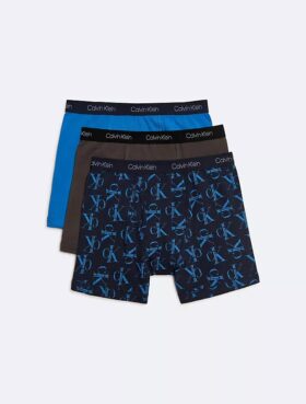 Conjunto de 3 Boxers justos em algodão Cotton Stretch para meninos Conjunto de 3 Boxers justos em algodão Cotton Stretch para meninos