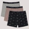 Conjunto de 3 Boxers justos em algodão Cotton Stretch para meninos Conjunto de 3 Boxers justos em algodão Cotton Stretch para meninos