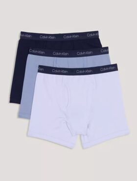 Conjunto de 3 Boxers justos em algodão Cotton Stretch para meninos Conjunto de 3 Boxers justos em algodão Cotton Stretch para meninos