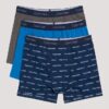 Conjunto de 3 Boxers justos em algodão Cotton Stretch para meninos
