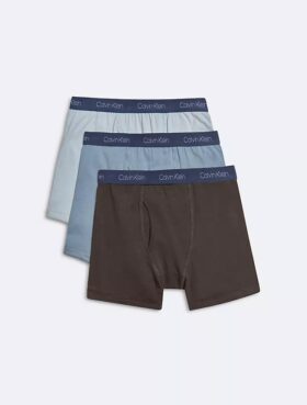 Conjunto de 3 Boxers justos em algodão Cotton Stretch para meninos Conjunto de 3 Boxers justos em algodão Cotton Stretch para meninos