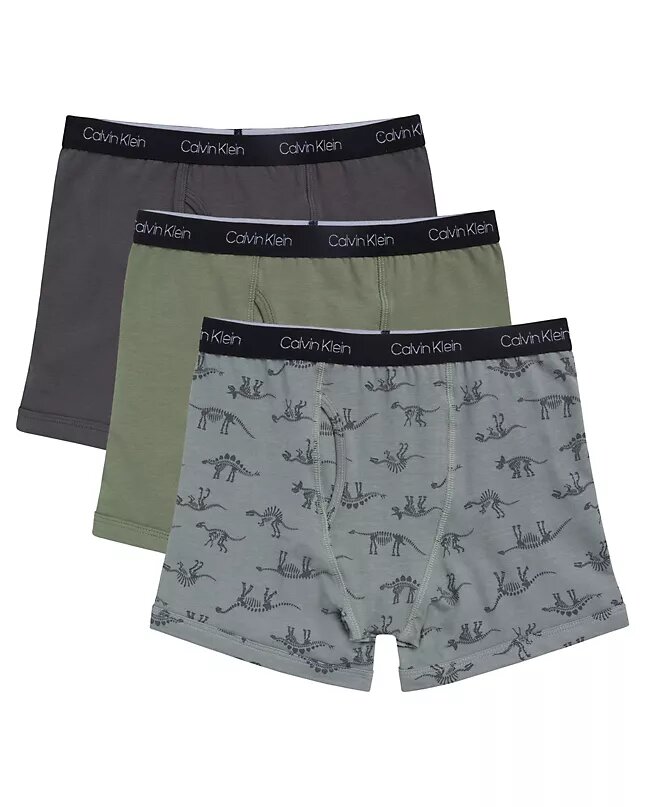Conjunto de 3 Boxers justos em algodão Cotton Stretch para meninos Conjunto de 3 Boxers justos em algodão Cotton Stretch para meninos