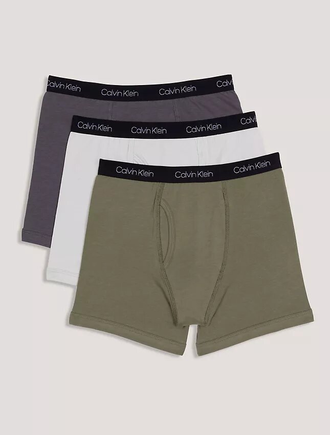 Conjunto de 3 Boxers justos em algodão Cotton Stretch para meninos Conjunto de 3 Boxers justos em algodão Cotton Stretch para meninos