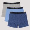 Conjunto de 3 Boxers justos em algodão Cotton Stretch para meninos Conjunto de 3 Boxers justos em algodão Cotton Stretch para meninos