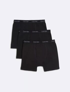 Conjunto de 3 Boxers justos em algodão Cotton Stretch para meninos Conjunto de 3 Boxers justos em algodão Cotton Stretch para meninos