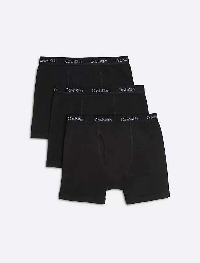 Conjunto de 3 Boxers justos em algodão Cotton Stretch para meninos Conjunto de 3 Boxers justos em algodão Cotton Stretch para meninos