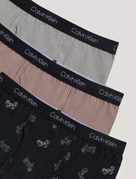 Conjunto de 3 Boxers justos em algodão Cotton Stretch para meninos Conjunto de 3 Boxers justos em algodão Cotton Stretch para meninos