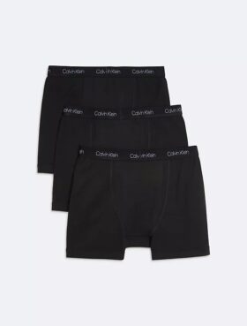 Conjunto de 3 Boxers justos em algodão Cotton Stretch para meninos Conjunto de 3 Boxers justos em algodão Cotton Stretch para meninos