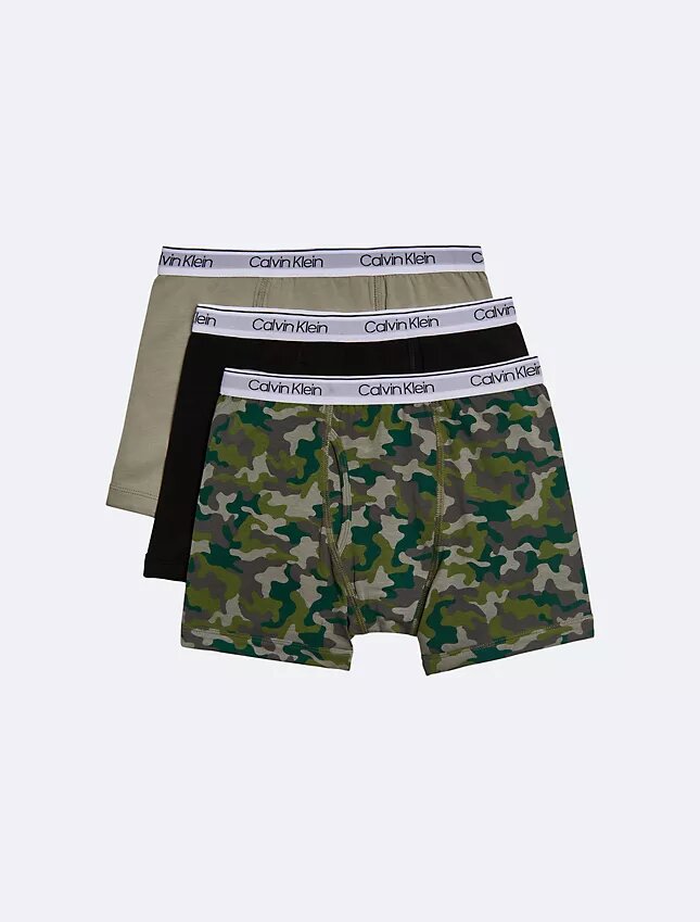 Conjunto de 3 Boxers justos em Cotton Stretch para meninos Conjunto de 3 Boxers justos em Cotton Stretch para meninos