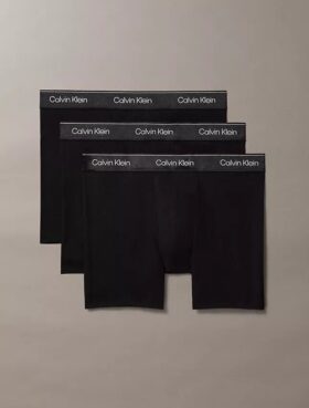 Conjunto de 3 Boxers justos Icon em algodão Cotton Stretch metalizado