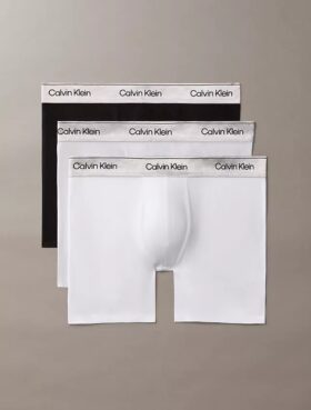Conjunto de 3 Boxers justos Icon em algodão Cotton Stretch metalizado
