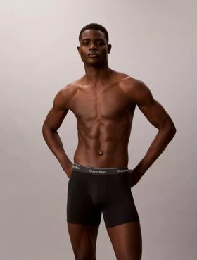 Conjunto de 3 Boxers justos Icon em algodão Cotton Stretch metalizado