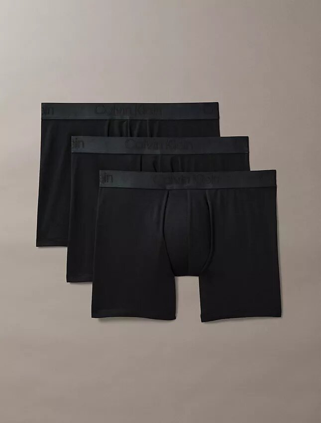 Conjunto de 3 Boxers Justos pretos CK Black Conjunto de 3 Boxers Justos pretos CK Black