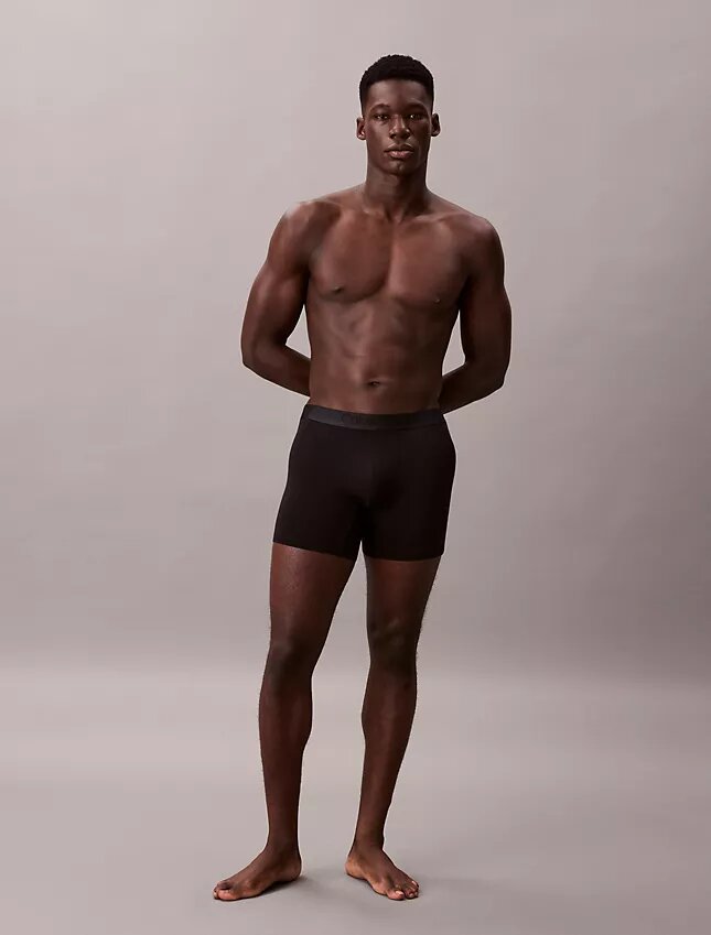 Conjunto de 3 Boxers Justos pretos CK Black Conjunto de 3 Boxers Justos pretos CK Black