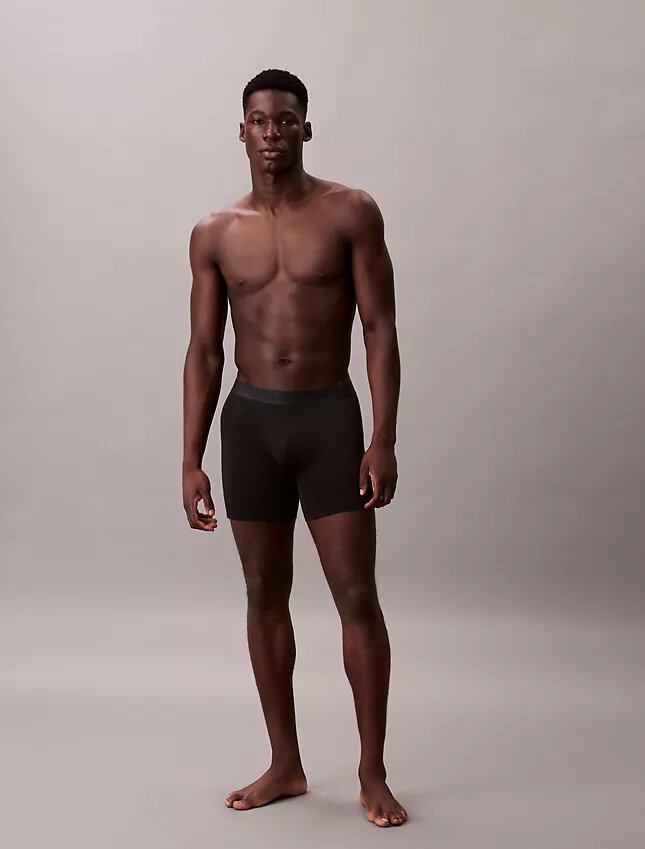 Conjunto de 3 Boxers Justos pretos CK Black Conjunto de 3 Boxers Justos pretos CK Black