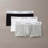 Conjunto de 3 boxers Low Rise Trunk em algodão Cotton Stretch Icon