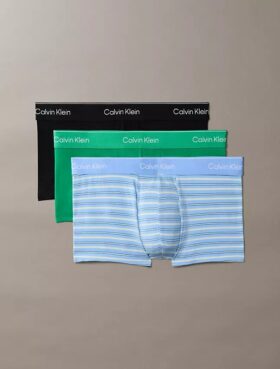 Conjunto de 3 boxers Low Rise Trunk em algodão Cotton Stretch Icon