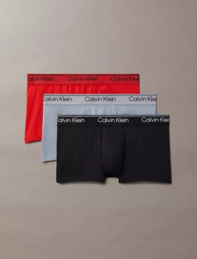 Conjunto de 3 boxers Low Rise Trunk em microfibra elástica Conjunto de 3 boxers Low Rise Trunk em microfibra elástica
