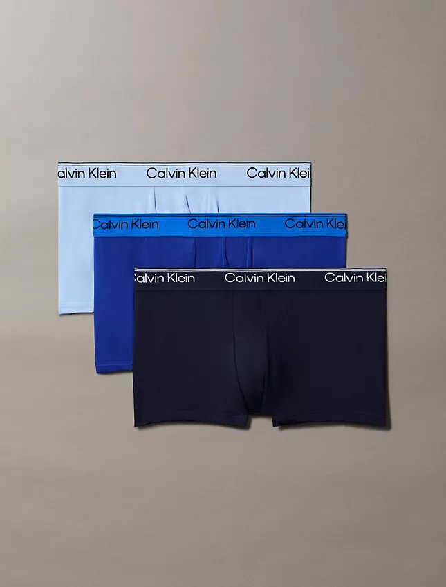 Conjunto de 3 boxers Low Rise Trunk em microfibra elástica Conjunto de 3 boxers Low Rise Trunk em microfibra elástica