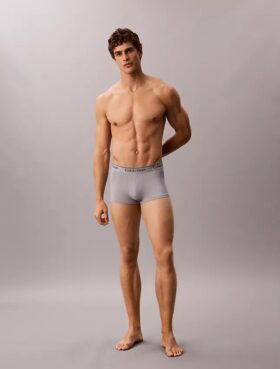 Conjunto de 3 boxers Low Rise Trunk em microfibra elástica Conjunto de 3 boxers Low Rise Trunk em microfibra elástica