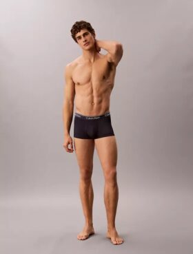 Conjunto de 3 boxers Low Rise Trunk em microfibra elástica Conjunto de 3 boxers Low Rise Trunk em microfibra elástica