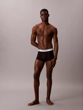 Conjunto de 3 boxers Low Rise Trunk em microfibra elástica