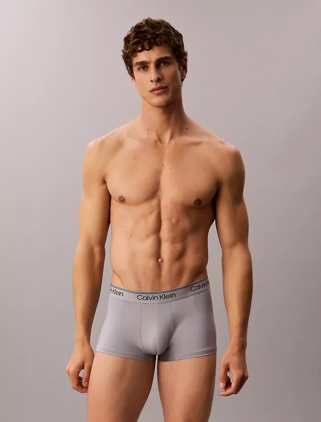 Conjunto de 3 boxers Low Rise Trunk em microfibra elástica Conjunto de 3 boxers Low Rise Trunk em microfibra elástica