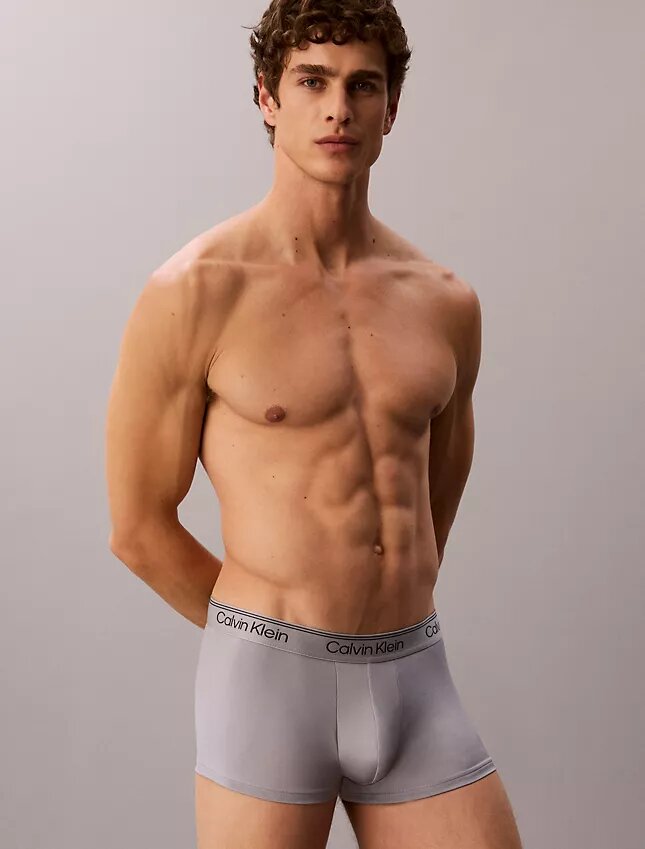 Conjunto de 3 boxers Low Rise Trunk em microfibra elástica Conjunto de 3 boxers Low Rise Trunk em microfibra elástica