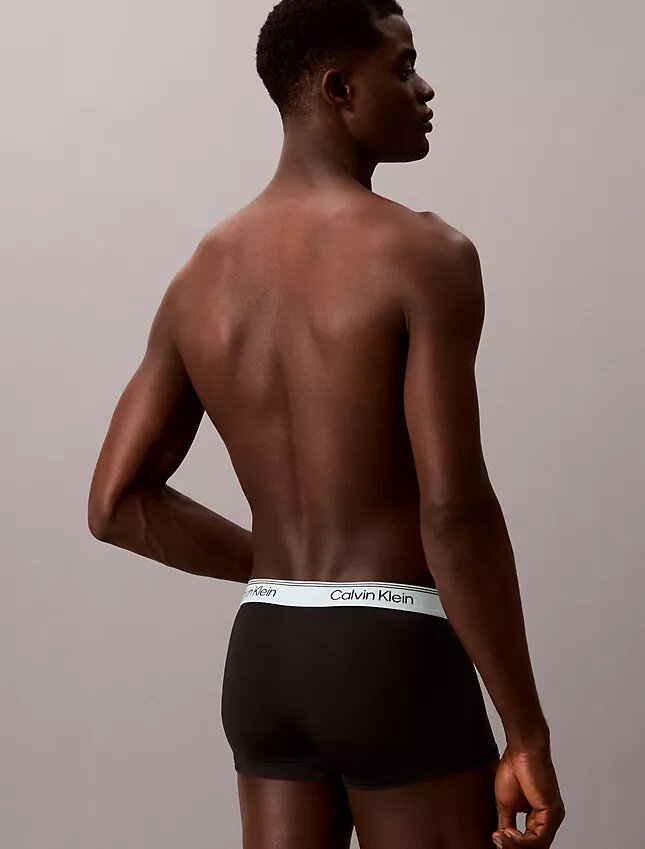 Conjunto de 3 boxers Low Rise Trunk em microfibra elástica Conjunto de 3 boxers Low Rise Trunk em microfibra elástica