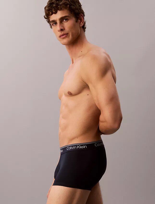 Conjunto de 3 boxers Low Rise Trunk em microfibra elástica Conjunto de 3 boxers Low Rise Trunk em microfibra elástica
