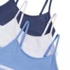Conjunto de 3 bralettes curtas em Cotton Stretch para meninas Conjunto de 3 bralettes curtas em Cotton Stretch para meninas