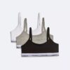 Conjunto de 3 bralettes curtas Modern Cotton para meninas Conjunto de 3 bralettes curtas Modern Cotton para meninas