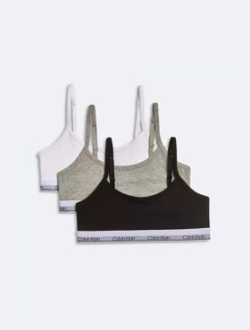 Conjunto de 3 bralettes curtas Modern Cotton para meninas