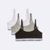 Conjunto de 3 bralettes curtas Modern Cotton para meninas Conjunto de 3 bralettes curtas Modern Cotton para meninas