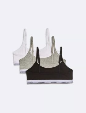 Conjunto de 3 bralettes curtas Modern Cotton para meninas