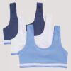 Conjunto de 3 Bralettes em Cotton Stretch para meninas Conjunto de 3 Bralettes em Cotton Stretch para meninas