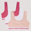 Conjunto de 3 Bralettes em Cotton Stretch para meninas Conjunto de 3 Bralettes em Cotton Stretch para meninas