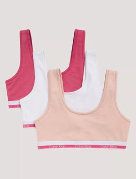 Conjunto de 3 Bralettes em Cotton Stretch para meninas